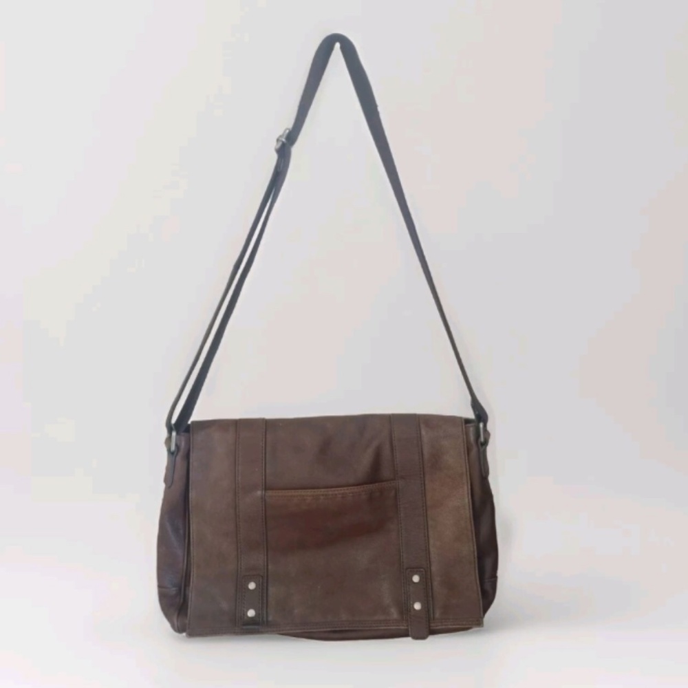 Vintage fossil leather messenger bag - Picture 2 of 12